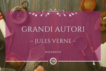 Immagine con un bubble a forma di libro per l'rticolo di #scritturacreativa #motivazione e #ispirazione sulle #biografie dei grandi autori #JulesVerne