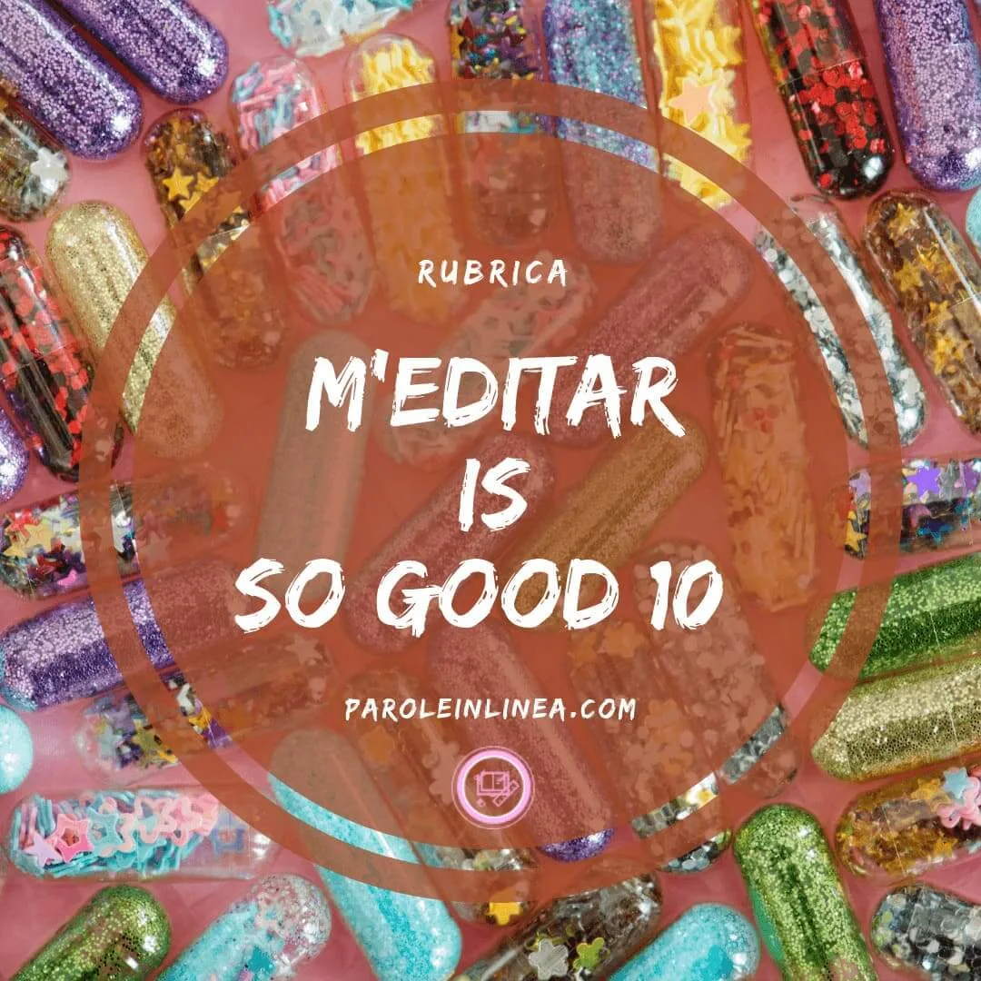 Cerchio con iscrizione: Meditar is so good su parole in linea